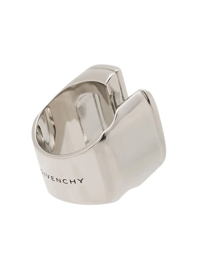 Shop Givenchy G Link Ring In 银色