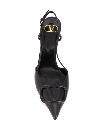 Valentino Vlogo Pointed Toe Slingback Pump In Black