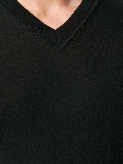 Shop Pringle Of Scotland V-neck Merino Wool Jumper In Black