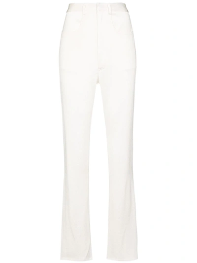 Shop Alled-martinez Straight Leg Trousers In White