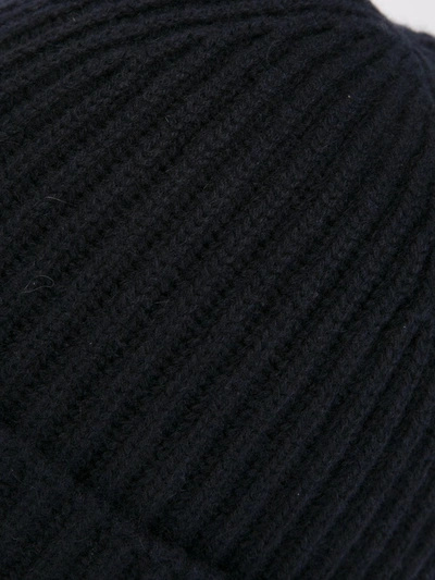 Shop N•peal Ribbed-knit Cashmere Beanie In Blue