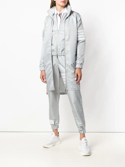 Shop Thom Browne 4-bar Flyweight Track Pants In Grey