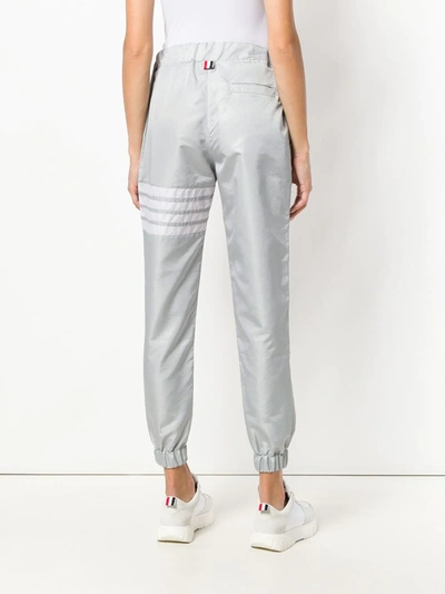 Shop Thom Browne 4-bar Flyweight Track Pants In Grey
