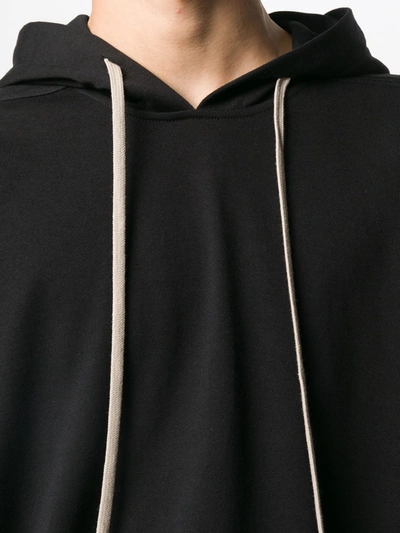 Shop Rick Owens Long-length Jersey Hoody In Black