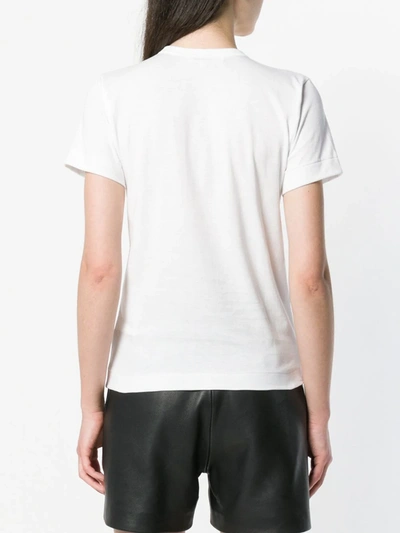 Comme Des Garçons Play Comme Des Garcons Play White And Red Camo Heart T-shirt In White