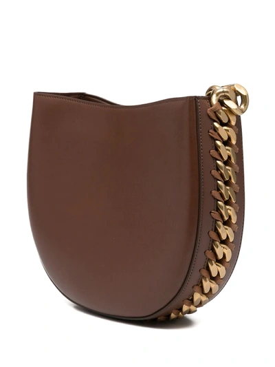 Shop Stella Mccartney Medium Frayme Shoulder Bag In Braun
