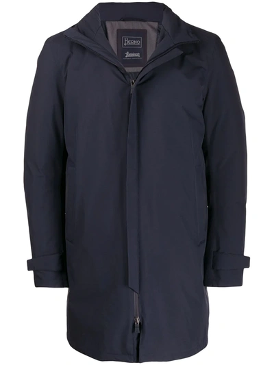HERNO HOODED PARKA COAT - 蓝色