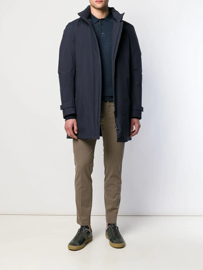 HERNO HOODED PARKA COAT - 蓝色
