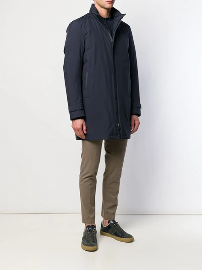 HERNO HOODED PARKA COAT - 蓝色