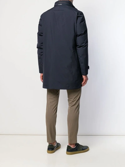 HERNO HOODED PARKA COAT - 蓝色