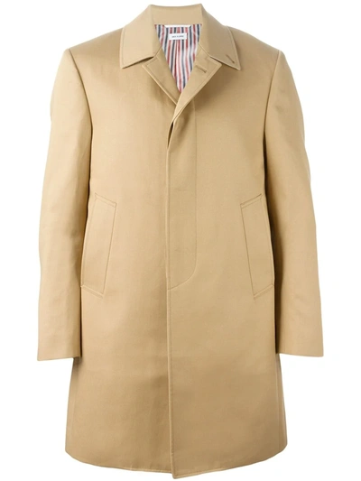 Shop Thom Browne Mac Bal Collar Overcoat In Neutrals