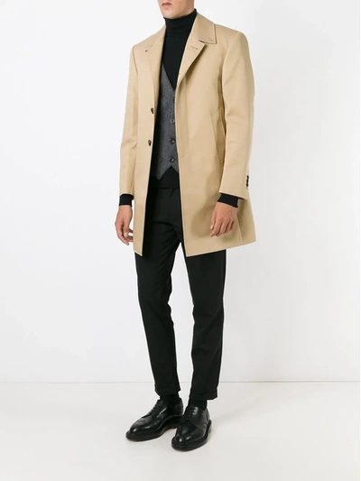 Shop Thom Browne Mac Bal Collar Overcoat In Neutrals