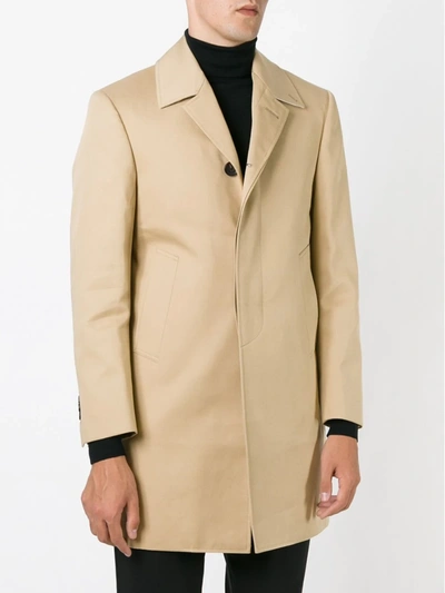 Thom Browne Cotton-twill Mac Overcoat In Neutrals
