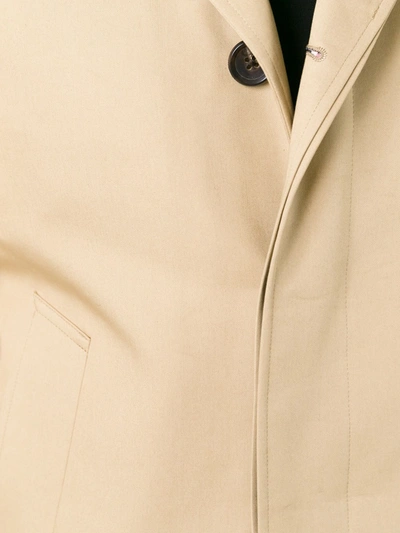 Thom Browne Cotton-twill Mac Overcoat In Neutrals