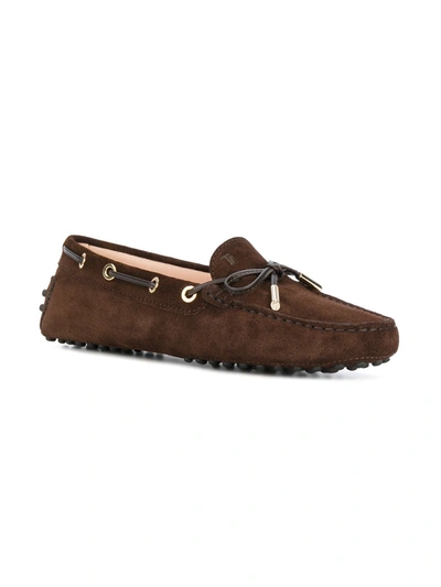 Shop Tod's Gommino Loafers In Brown