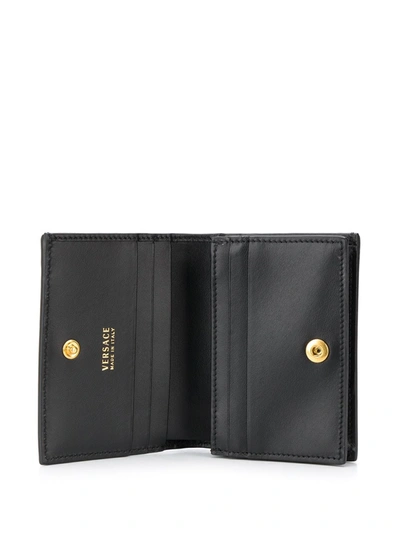 Shop Versace Virtus Bifold Wallet In Black