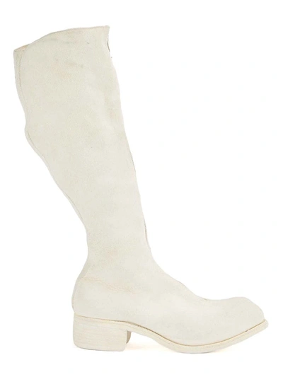 Shop Guidi Knee-high Leather Boots In White