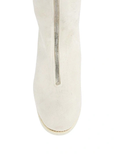 Shop Guidi Knee-high Leather Boots In White
