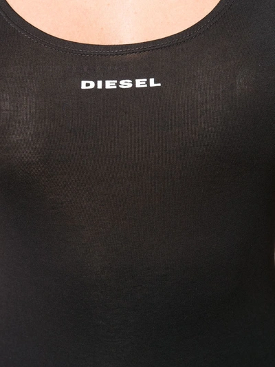 Shop Diesel Jersey Bodysuit In Black
