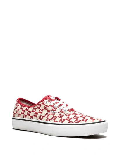 Vans X Supreme Authentic Pro “supreme Checkered Red” Low-top Sneakers In  White | ModeSens