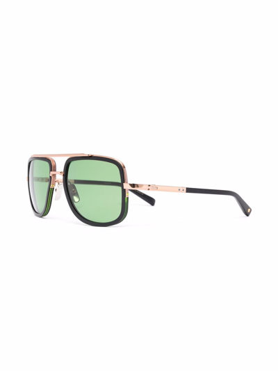 Shop Dita Eyewear Mach-s Pilot-frame Sunglasses In Black