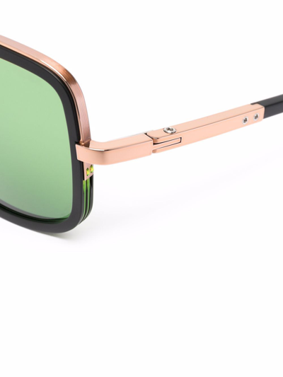 Shop Dita Eyewear Mach-s Pilot-frame Sunglasses In Black