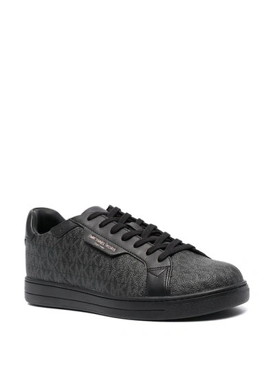 Michael Michael Kors Monogram-print Lace-up Sneakers In Black
