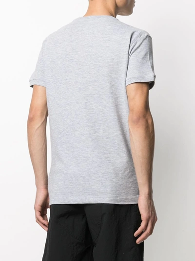 Shop Dsquared2 D2 Leaf-print T-shirt In Grey
