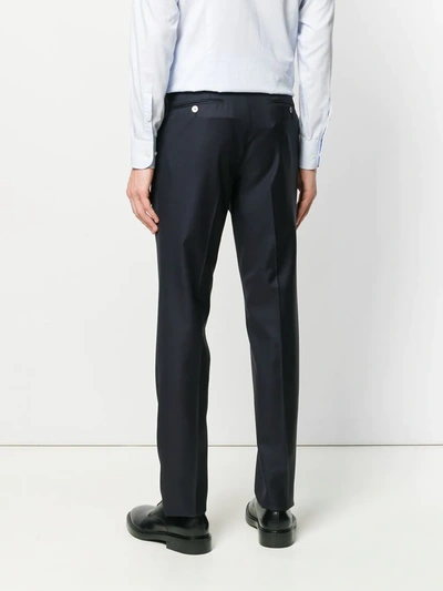 Shop Dell'oglio Straight-leg Trousers In Blue