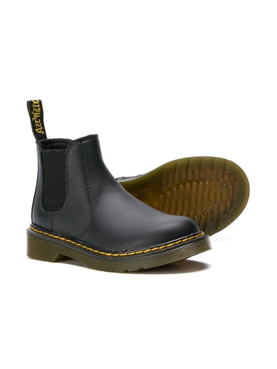 Dr. Martens' Junior 2976 Softy T Leather Chelsea Boots In Black