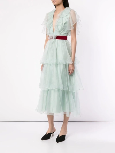 Shop Macgraw Chandelier Dress In Green