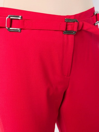 Pre-owned Versace 2000s Tailored Trousers In Red