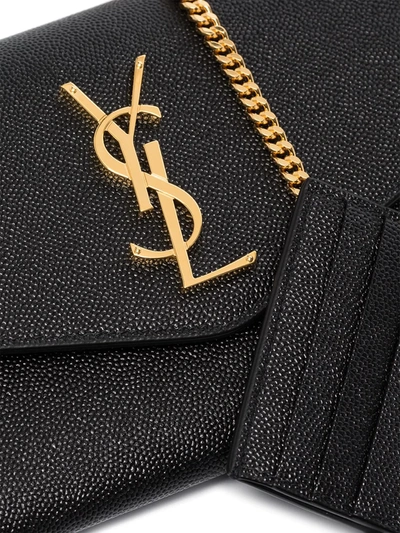 Saint Laurent Monogram Envelope Bag In Black