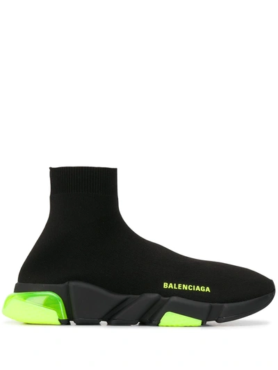 Shop Balenciaga Speed Clear Sole Sneakers In Black