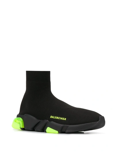 Shop Balenciaga Speed Clear Sole Sneakers In Black