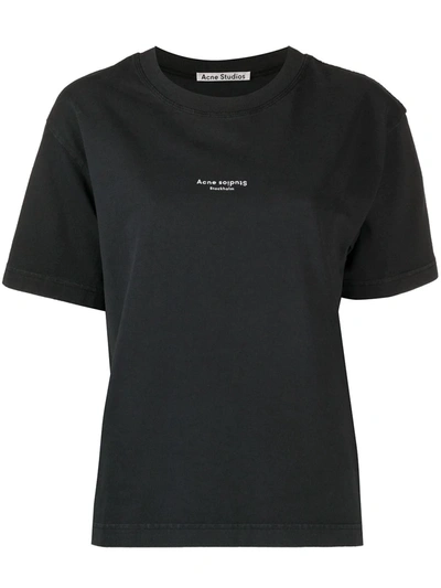 Shop Acne Studios Logo Print T-shirt In Black