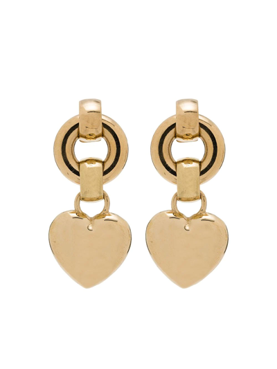Shop Laura Lombardi Amorina Heart Earrings In Gold