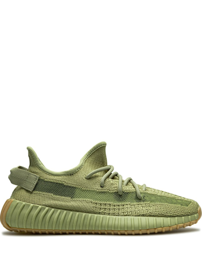 Shop Adidas Originals Yeezy Boost 350 V2 "sulfur" Sneakers In Green