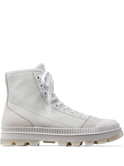 Shop Jimmy Choo Nord Chunky Boots In White