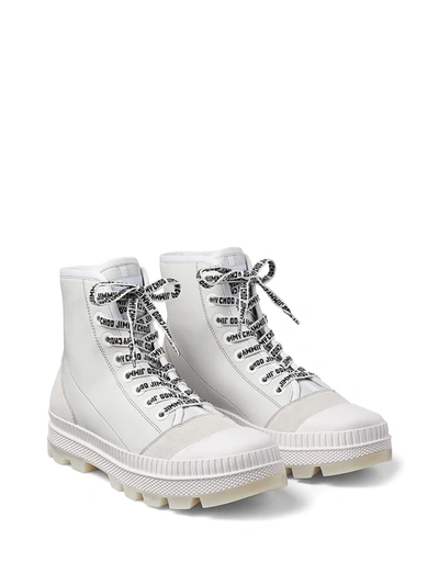 Shop Jimmy Choo Nord Chunky Boots In White