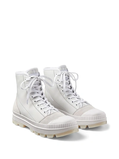 Shop Jimmy Choo Nord Chunky Boots In White