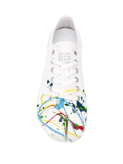 Maison Margiela Tabi Canvas Low-top Sneakers In White