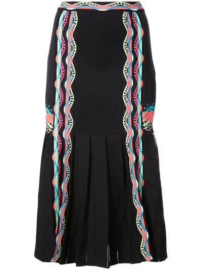 Shop Peter Pilotto Ric-rac Trimmed Skirt In Black