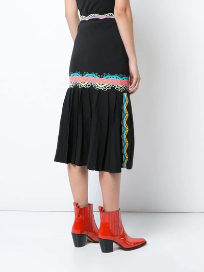 Shop Peter Pilotto Ric-rac Trimmed Skirt In Black