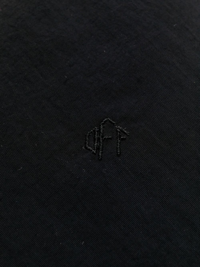 Shop Off-white Logo-embroidered Tie In Black