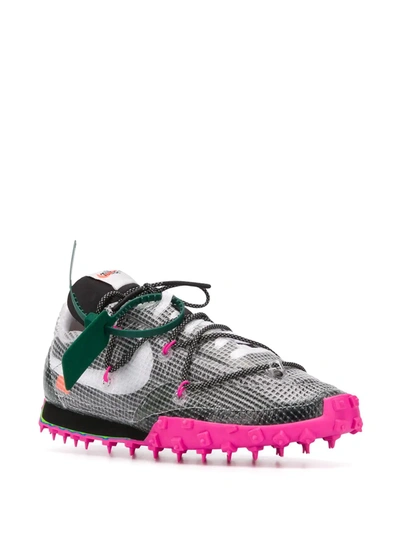 Shop Off-white Waffle Racer Sp "black/fuchsia" Sneakers In Grey