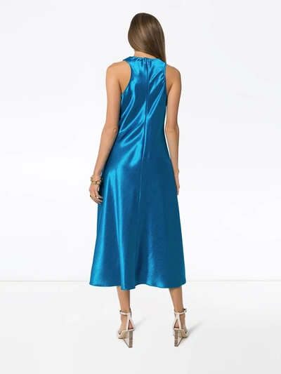 Shop Sies Marjan Andy Cowl-neck Midi Dress In Blue