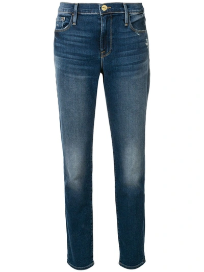 Shop Frame Le Garcon Jeans In Blue