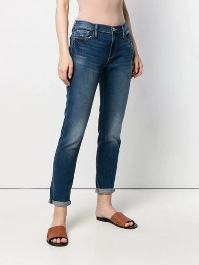 Shop Frame Le Garcon Jeans In Blue