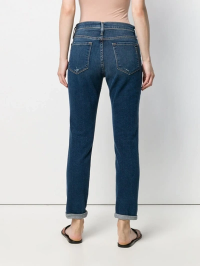 Shop Frame Le Garcon Jeans In Blue